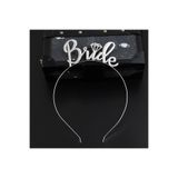 Huzur Party Store Bride Yazılı Metal Taç Gümüş Renkli Gri Renginde Bekarlığa Veda Partisi Konsepti Kaliteli Taç