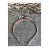 Huzur Party Store Bride Yazılı Taşlı Taç Parıldayan Taş Yapısı Rose Gold Renkli Bekarlığa Veda Partisi Konsept