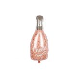 Huzur Party Store Cheers! Yazılı Şampanya Şerefe Folyo Balon Rose Gold Renk 100x48 Cm Bride To Be Bekarlığa Veda Şişe