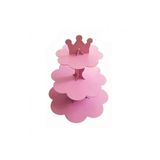 Huzur Party Store Düz Pembe Kek Standı Karton Cup Cake Muffin Standı 3 Katlı Piramit Kurabiye Kulesi Konsept Renk