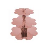 Huzur Party Store Düz Rose Gold Kek Standı Karton Cup Cake Standı 3 Katlı Piramit Kurabiye Kulesi
