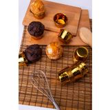 Huzur Party Store Gold Parlak Kaplama 25'li Kek Kalıbı Fırında Dağılmayan 6.5x4 cm Altın Sarısı Muffin Cupcake Kapsülü