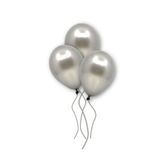 Huzur Party Store Küçük Mini Boy Gümüş Renkli Metalik Balon 10 Adet 6 Inç 15 Cm Gri Silver Konsept Doğum Günü Balonu