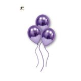 Huzur Party Store Küçük Mini Boy Mor Renkli Krom Balon 10 Adet 6 Inç 15 Cm Doğum Günü Partisi Balonu Çok Canlı Parlak