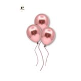 Huzur Party Store Küçük Mini Boy Rose Gold 10 Adet Renkli Krom Balon 6 Inç 15 Cm Bekarlığa Veda Bride Doğum Günü Balon