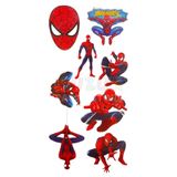 Huzur Party Store Örümcek Adam 8 Adet Geçici Çocuk Dövmesi Doğum Günü Parti Renkli Tattoo Dövme Spiderman Konsepti