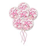 Huzur Party Store Pembe Konfetili Şeffaf Balon 10 Adet 30 Cm Içi Gözüken Pullu Balon Balon Pulu Renksiz Balon Parti