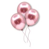 Huzur Party Store Pembe Renkli Krom Balon 10 Adet 30 Cm Inanılmaz Parlak Aynalı Rengi Canlı Doğum Günü Parti Balonu