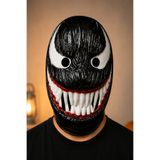 Huzur Party Store Venom Korku Maskesi Siyah Beyaz Keskin Dişli Maske Cadılar Bayramı Halloween Parti Kostüm Aksesuarı