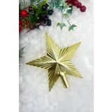 Huzur Party Store Yılbaşı Çam Ağacı Tepeliği Gold Renk Parlak 15x15 Cm Altın Sarısı Yeni Yıl Sert Yıldız Tepelik