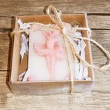 Huzur Soap Huzur Sabun, Balerin Kız Desenli Hediyelik ve Doğal El Yapımı Kokulu Sabun (Pembe ve Beyaz)