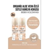Huzur Veren Sütlü Vanilya Kokulu Hassas Cilt Uyumlu Organik 2’Li Avantajlı Bebek Kolonyası Seti 2X150 Ml