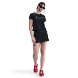 HV5002-010 W NSW CLUB SS TEE HBR MD Siyah Yuvarlak Baskılı Kadın T-Shirt