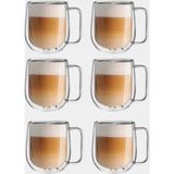 HVC 12'li Çift Cidarlı Nescafe, Latte, Bitki Çayı Kupası 350 ml - 12 Adet