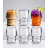 Hvc Ticaret 6 Adet Soğuk Kahve Bardağı Modern Soğuk Içecek, Meşrubat, Kahve Bardağı 350 ml - 001 - Beyaz