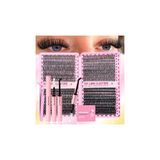 HVL COSMETIC Takma Kirpik Seti, 800 Adet Demet Kirpik, Yapıştırıcı, Sabitleyici, Remover, Cımbız, 30-40-60-80 D