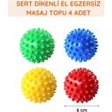 HVM Sert Dikenli Masaj Topu, Duyu Uyarıcı Egzersiz Masaj Topu 4 Adet