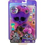 HVV58 Polly Pocket - Monster High Temalı Kompakt Oyun Seti - Renkli