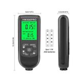 Hw-300pro Oto Boya Kalınlık Ölçer Fe Nfe 2000µm + 2 Fonksiyonlu Bardak Tutucu