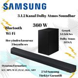 HW-Q600C Soundbar Ev Sinema Sistemi, 3.1.2 Kanal, 360W, Dolby Atmos, Bluetooth, Hdmı, Siyah - Çok Renkli