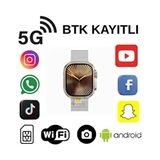 Hw Ultra 3 Call 5g Android Amoled Ekran Gps, Nfc, Kamera Yapay Zeka Destekli Akıllı Saat Btk Kayıt - Siyah