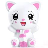 H&W Yavru Kedi Para Bankası (Pembe), Kırılmaz Kedi Kumbara, First Coin Bank, Çocuklar Erkek Kız Ev Dekorasyonu için En İyi Noel Doğum Günü (WK19-D3)