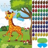 Hxezoc Pin The Tail On The Tail On The Giraffe with 56 Adet Kuyruk Çıkartmaları, Büyük Zürafa Parti Oyunları Poster Çocuklar için Hayvan Doğum Günü Partisi Okul Sınıf Karnaval Parti Malzemeleri