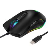 HXMJ RGB LED Oyun Faresi, Apple MacBook, Bilgisayar veya Dizüstü Bilgisayarlar için Kablolu USB C Bağlantı Noktası Tipi C Bağlantı Noktası
