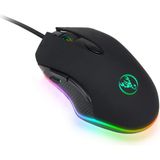 Hxsj S500 Kablolu Oyun Mouse 4800 DPI Optik Sensör ile Siyah Renkli RGB Aydınlatma