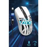 HXSJ T400 Kablosuz 3 Modlu Dijital Göstergeli 650 Mah Batarya - Makrolu Oyuncu Mouse - Beyaz