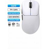 Hxsj T700 Makrolu Kablosuz Oyuncu Mouse- 3 Modlu KULLANIM-500 Mah Batarya - Beyaz