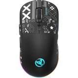 HXSJ T90 Kablosuz 3 Modlu MOUSE-650 Mah BATARYA-4800 Fps-Özel Baskılı Tasarım-Rgb - Siyah