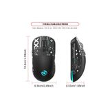 HXSJ T90 Kablosuz 3 Modlu Mouse -650 Mah Batarya - 4800 Fps Özel Baskılı Tasarım - Rgb
