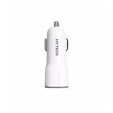 HY-X40 3.4A Hızlı Şarj 2 USB Beyaz Araç Şarj Cihazı