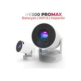 HY300 Promax Ev Sinema Projektörü | Wifi 6 & Dahili Hoparlör | Uygulama Açabilen - Beyaz