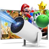 HY300 Taşınabilir Projektör, Mini Projektör, Telefon ile Kablolu Ekran Aynalı 4K 1080P Desteği, 180 ° Dönebilir, Otomatik Keystone Düzeltme, 40 "-130" Ekran Video Projektörü