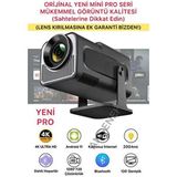 HY320 Mini Pro Ultra Hd Taşınabilir Projeksiyon Sonversiyon Android Wifi Bt Akıllı Sinema Projektör - Siyah