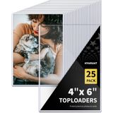 HYARUAT 4x6 Üstten Yükleyici - Dayanıklı Sert Plastik Kılıflar, Fotoğraf Kartları, Kpop, Posta ve Ticaret Kartları için Levha Koruyucular (25'li Paket)