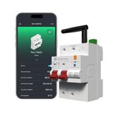 Hybrone Akıllı Wi-Fi Otomatik Sigorta, C Tipi 63A 2P, Akım Koruma Rölesi, 220V-240V