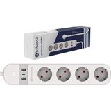 Hybrone USB ve Type-C Girişli Akım Korumalı Dörtlü Wi-Fi Akıllı Priz, 16 Amper, Enerji İzleme, Uygulama ile Uzaktan Kontrol - Beyaz - 1 Adet