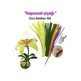 hyc heryerçiçeklenir Rapunzel Çiçeği,gece Lambası Kit Seti, Tel Şönilden Tüylü Şönil Seti