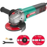 Hychika Avuç Taşlama 1200 W, 6 Hız ile 3000-10000 RPM, Taşlama Parlatma için Mükemmel, 2 x 125 mm Zımpara Diski, 1 Yan Sap, 1 x Koruyucu Kapak, 1 Anahtar