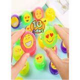 HYD 10 Adet Plastik Emoji Yoyo Oyuncak Eğlenceli Tasarım Karne Hediyesi Çocuklar İçin