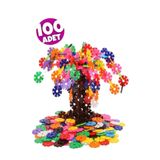 Hyd 100 Parça Eğitici Kilitli Diskler Stem Eğitimi Uyumlu 10 Renk Eğitici Oyuncak