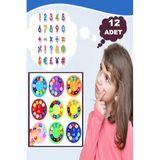 Hyd 12 Adet Matematik Çark Fidget Spinner Stres Çarkı Dört İşlem Öğrenme Eğitici Oyuncak
