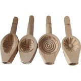 Hyd Ahşap Kömbe Kerebiç Pasta Kalıbı 4 Adet Modeller Farklıdır Çok Renkli - 26 x 26 x 7 cm
