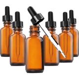 HYD Damlalıklı Amber Şişe Seti 50 ml x 6 Adet Sanatsal Kullanım İçin Pratik
