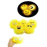 Hyd Dikenli Işıklı Top Stres Giderici Uyarıcı Oyuncak Emoji Gülen Yüz El Egzersiz Topu Popit