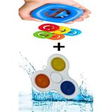 hyd Fidget Set Stres Giderici Set Popit Snapperz Pop It Stres Çarkı Ikili Set Çok Renkli