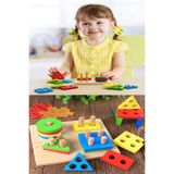 hyd Geometrik Şekiller Bul Tak Eğitici Oyuncak - Çok Pimli Eğitici Oyuncak Çok Renkli,01255HYD23244108